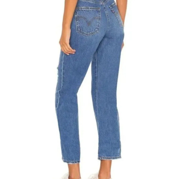 Levi’s Ribcage Straight Ankle Jeans High Wash Distressed Size 27x27 NWT - Picture 5 of 13